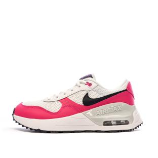 Baskets Blanc/Rose Femme Nike Air Max Systm vue 0