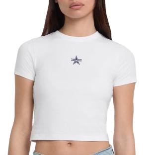 T-shirt Blanc Femme Guess Baby Emb St pas cher