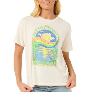 T-Shirt Écru Femme Rip Curl Sun & Sea Relaxed vue 0