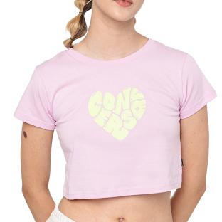T-shirt Rose/Jaune Femme Converse Heart vue 0