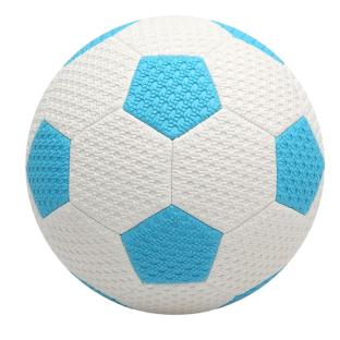 Ballon de Foot Blanc/Bleu Plage pas cher