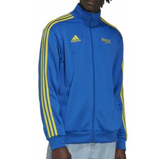 Veste Zippée Bleu/Jaune Homme Adidas Brazil pas cher