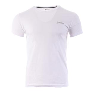 T-shirt Blanc Homme Schott O Neck Jeff pas cher