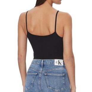 Débardeur Noir Femme Calvin Klein Jeans Strappy vue 2