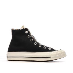 Baskets Noires Léopard Femme Converse Chuck 70 vue 2