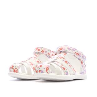 Sandales Blanc/Rose Fille Lulu Castagnette Lorya vue 0