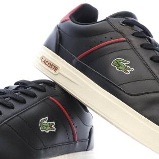 Baskets Noires/Rouges Homme Lacoste Court vue 0