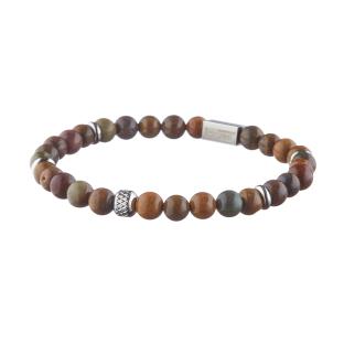 Bracelet Marrons/Acier Homme Geographical Norway 315077 pas cher