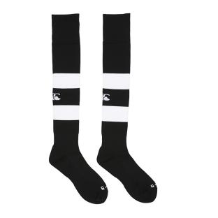 Chaussettes Rugby Noires Canterbury Hooped pas cher