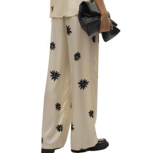 Pantalon fluide Satin Beige Femme Vero Moda Mroe vue 0