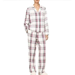 Pyjama Blanc/Marine/Rouge Femme Tommy Hilfiger Heritage pas cher