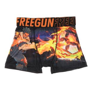 Boxer Noir/Orange à Imprimés Garçon Freegun NIN pas cher