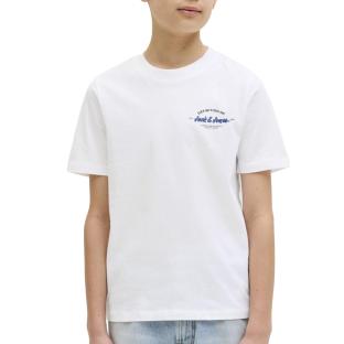 T-Shirt Blanc Garçon Jack & Jones Brandon vue 0