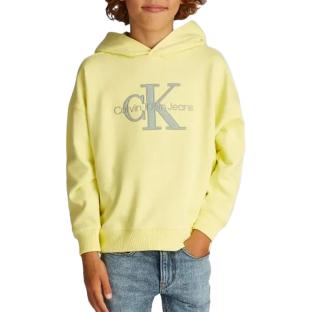 Sweat Jaune Garçon Calvin Klein Jeans Ottoman Mono pas cher