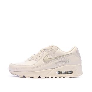 Baskets Blanches/Argenté Femme Nike Air Max 90 pas cher