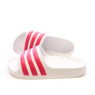 Claquettes Blanc/Rose Fille Adidas Adilette Aqua pas cher