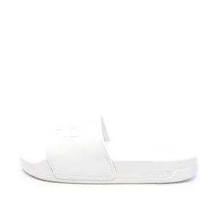 Claquettes Blanches/Argenté Femme Adidas Adilette pas cher