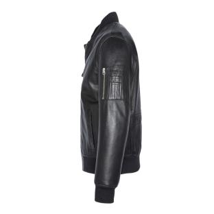 Blouson cuir Noir Homme Schott LCBOMBA vue 3