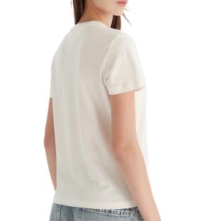 T-Shirt Blanc Femme Tommy Hilfiger Linears vue 2