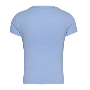 T-shirt Bleu Femme Tommy Hilfiger Essential vue 2