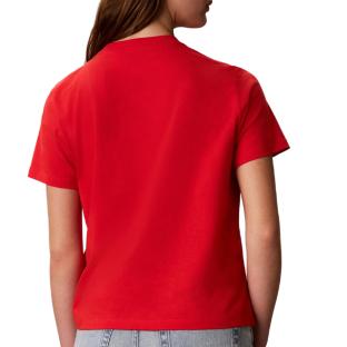 T-Shirt Rouge Femme Calvin Klein Jeans Classic Script vue 0