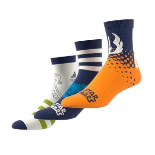 x3 Paires de Chaussettes Blanche/Marine Junior/Adulte Adidas IU4870 pas cher