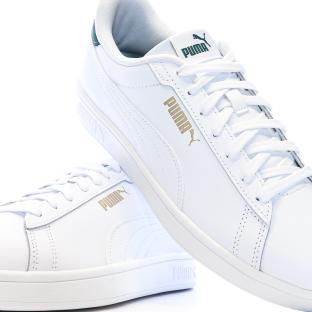 Baskets Blanches/Vertes Homme Puma Smash 3.0 L vue 7