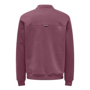 Sweat 1/2 Bordeaux Homme Only & Sons Abbott vue 2