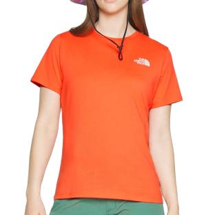 T-shirt Orange Femme The North Face Foundation pas cher
