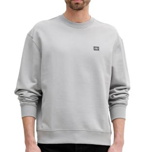 Sweat Gris Homme Calvin Klein Jeans Badge Terry pas cher