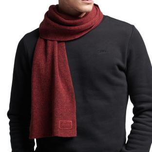 Écharpe Rouge Femme Superdry Vintage Logo pas cher
