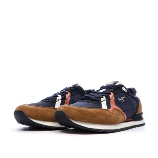 Baskets Marine/Marron Femme Pepe jeans Brit Mixt vue 6