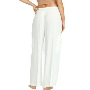 Pantalon Blanc Femme Billabong Beach Babe Cargo vue 0