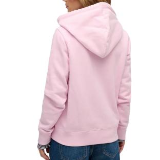 Sweat Rose Femme Superdry Essential Logo Ziphood Hb vue 0