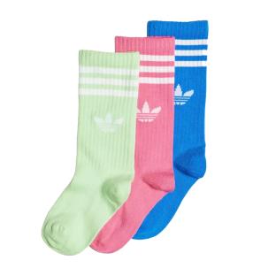 3x Paires de Chaussettes Bleu/Rose/Vertes Garçon/Fille Adidas IT7351 pas cher