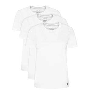 X3 T-Shirt Blanc Mixte Calvin Klein Jeans Cotton vue 0
