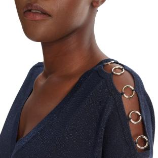 T-Shirt Bleu Femme Morgan MRING vue 3