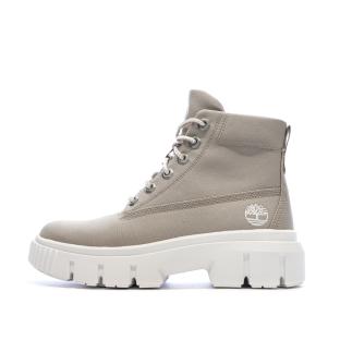Bottines Beige Femme Timberland Greyfield Mid Lace Up vue 0
