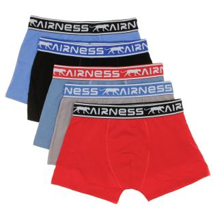 Lot de 5 Boxers Bleu/Rouge Garçon Airness pas cher