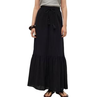 Jupe Longue Noire Femme Vero Moda Pretty pas cher