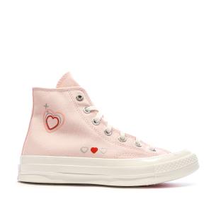 Baskets Roses Clair Femme Converse Chuck 70 vue 2