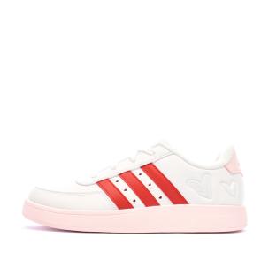 Baskets Rouges/Blanches Fille Adidas Breaknet 2.0 vue 0