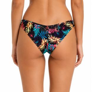 Braguita de bikini negra con estampado floral para mujer de Happy & Co, estilo brasileña ver 0