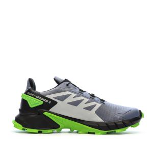 Chaussures de Trail Gris/Vertes Homme Salomon Supercross 4 vue 2