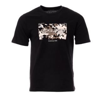 T-shirt Noir Homme Jack & Jones Coirland 12284533 pas cher