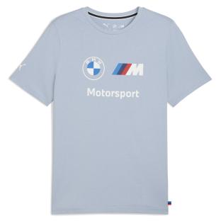 T-Shirt Bleu Homme Puma Bmw Mms Logo vue 0