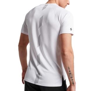 T-shirt Blanc Homme Superdry Train Active vue 2
