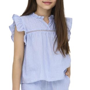 Blouse Bleu Fille Kids ONLY Daimi vue 0