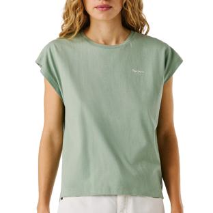 T-shirt Vert Femme Pepe jeans Bloom0 vue 0