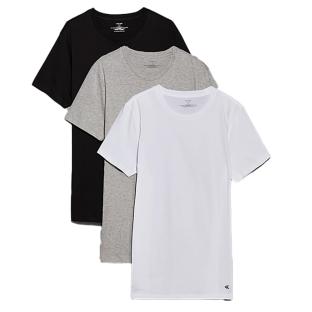 Lot de 3 T-Shirts Noir/Blanc/Gris Homme Calvin Klein Jeans LV00NB4051 pas cher